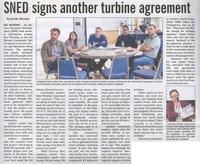 &quot;SNED Signs Another Turbine Agreement&quot;