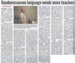 "Haudenosaunee Language Needs More Teachers"