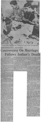 &quot;Controversy on Marriage Follows Indian's Death&quot;