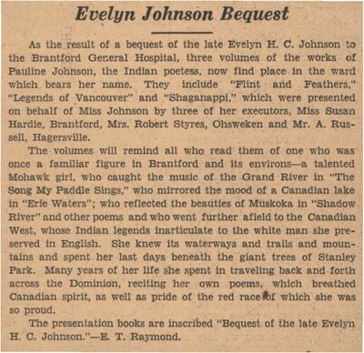 &quot;Evelyn Johnson Bequest&quot;