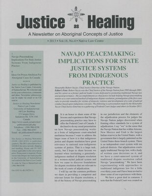 Justice as Healing - Vol.18, No.4