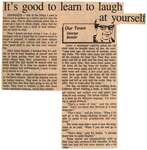 "It's Good to Learn to Laugh at Yourself"