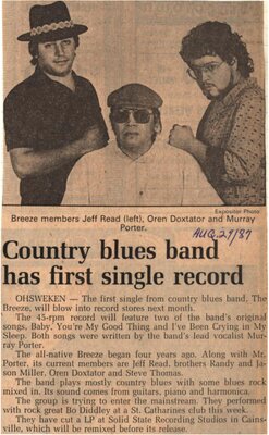 &quot;Country Blues Band Has First Single Record&quot;