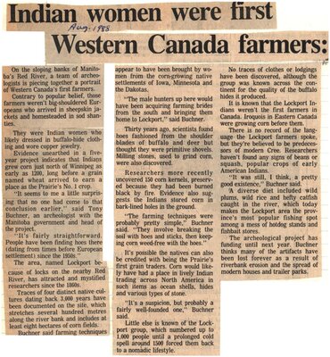 &quot;Indian Women Were First Western Canada Farmers&quot;