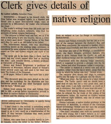 &quot;Clerk Gives Details of Native Religion&quot;