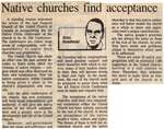 "Native Churches Find Acceptance"