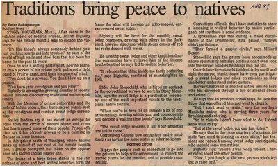 &quot;Traditions Bring Peace to Natives&quot;