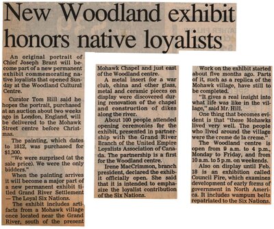 &quot;New Woodland Exhibit Honors Native Loyalists&quot;