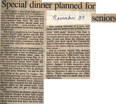 &quot;Special Dinner Planned for Seniors&quot;