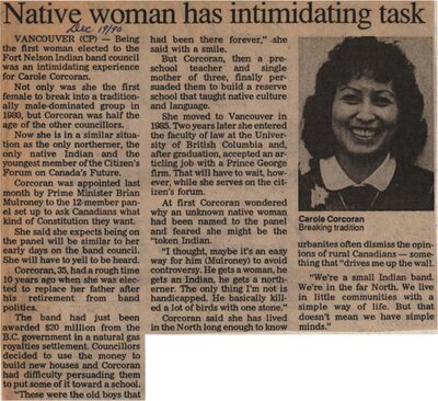 &quot;Native Woman Has Intimidating Task&quot;