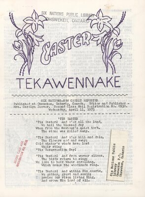 Tekawennake News - April 11, 1973