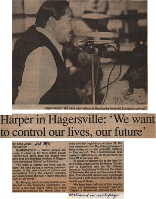 &quot;Harper in Hagersville: 'We Want To Control Our Lives, Our Future'&quot;