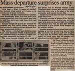 "Mass Departure Surprises Army"