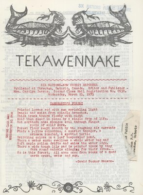 Tekawennake News - March 21, 1973