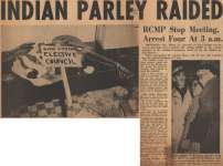 "Indian Parley Raided"