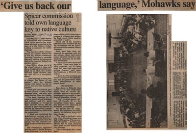 "'Give Us Back Our Language,' Mohawks Say"