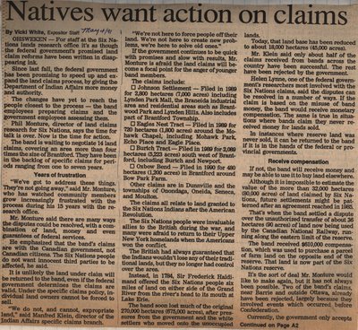 &quot;Natives Want Action on Claims&quot;