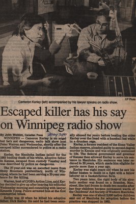 &quot;Escaped Killer Has His Say on Winnipeg Radio Show&quot;