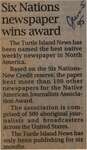 "Six Nations Newspaper Wins Award"