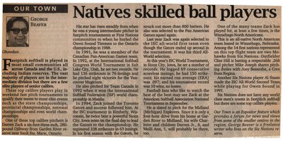 &quot;Natives Skilled Ball Players&quot;