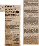 "Council Approves New Credit Agreements"