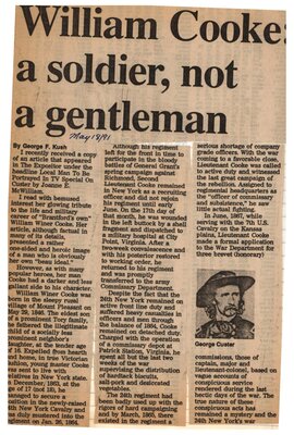 &quot;William Cooke: A Soldier, Not A Gentleman&quot;