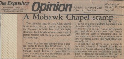 "A Mohawk Chapel Stamp"