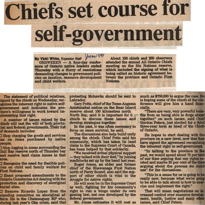 &quot;Chiefs Set Course for Self-Government&quot;