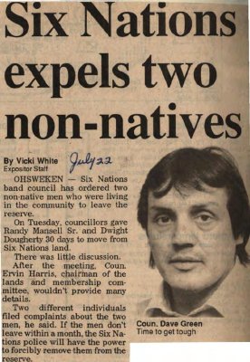 &quot;Six Nations expels two non-natives&quot;