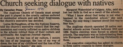 &quot;Church Seeking Dialogue with Natives&quot;