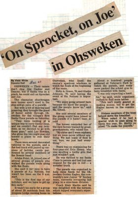 &quot;'On Sprocket, on Joe' in Ohsweken&quot;