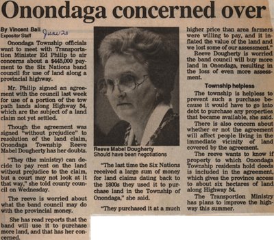 &quot;Onondaga Concerned Over&quot;