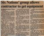"Six Nations' group allows contractor to get equipment"