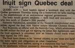 "Inuit Sign Quebec Deal"