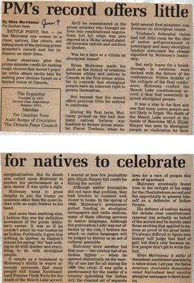 &quot;PM's Record Offers Little for Natives to Celebrate&quot;