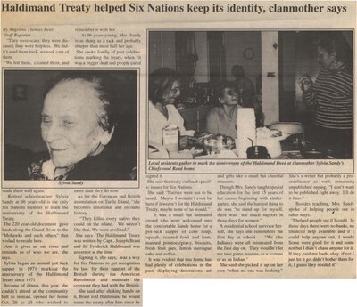 &quot;Haldimand Treaty helped Six Nations keep its identity, Clanmother says&quot;