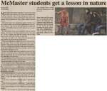 "McMaster Students get a lesson in Nature"