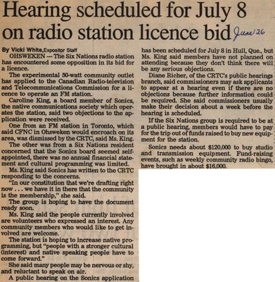 &quot;Hearing Scheduled for July 8 on Radio Station Licence Bid&quot;