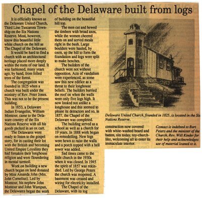 &quot;Chapel of the Delaware Built from Logs&quot;