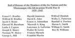 "Roll of Honour of the Members of the Six Nations and the Mississaugas who fell in action World War II 1939-1945"