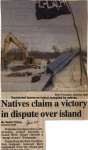 "Natives claim a victory in dispute over island"