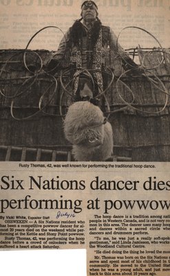 &quot;Six Nations Dancer Dies Performing at Powwow&quot;