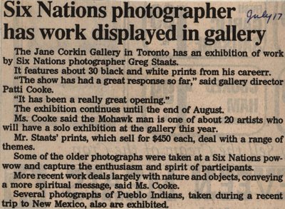 &quot;Six Nations Photographer Has Work Displayed in Gallery&quot;