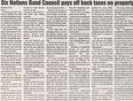 "Six Nations Band Council Pays Off Back Taxes on Property"