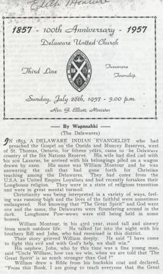 &quot;100th Anniversary of Delaware United Church&quot;