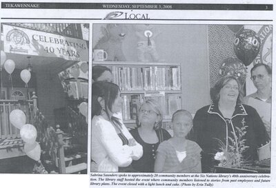 &quot;Six Nations Public Library 40th Anniversary&quot;