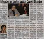 "Education on the hot seat at Council Chamber"