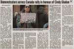 "Demonstrators across Canada rally in honour of Cindy Gladue"