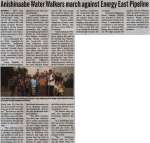 "Anishinaabe Water Walkers march against Energy East Pipeline"