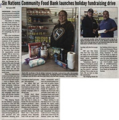 &quot;Six Nations Community Food Bank launches holiday fundraising drive&quot;